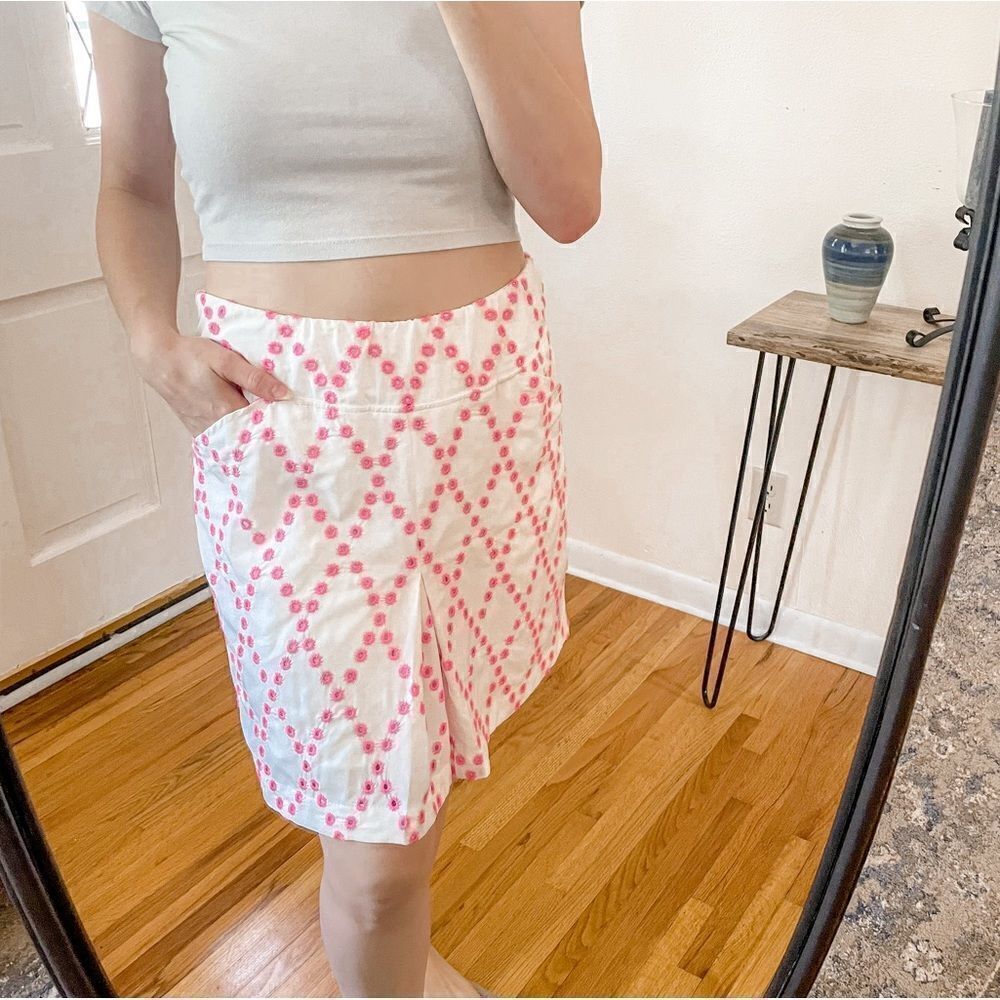 Lilly Pulitzer Luxletic Monica Golf Skort Prosecco Pink Diamond Eyelet